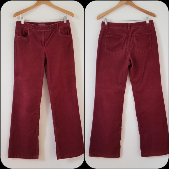 Anne Klein Denim - Ann Taylor Corduroy midrise rusty red bootcut Jeans, Size 6